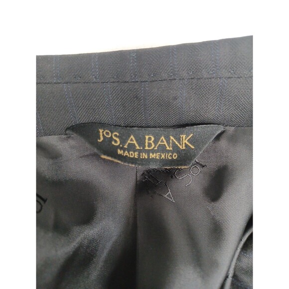 Jos A Bank Mens Sz 42R Black Pinstripe Sport Coat Blazer Jacket - Picture 5 of 8